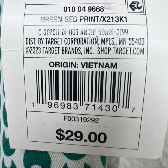 A New Day Ivory & Green Geo Print High Rise Stretch Skinny Ankle Pants Sz 4 NWT - Picture 7 of 15